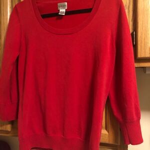 Chicos red silk sweater